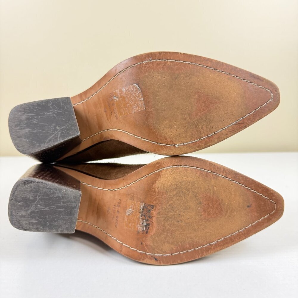 Rag & Bone Razor Pointed Toe Block Heel Chelsea Boots - Picture 8 of 11
